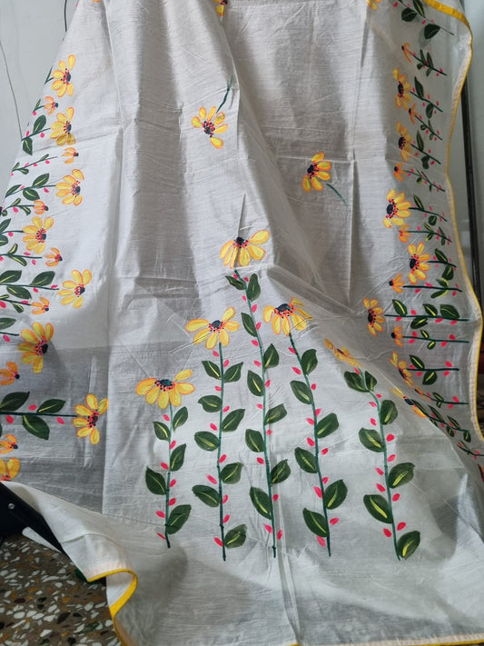 Suraj Mukhi Saree with on Chanderi by Rank Never Retires