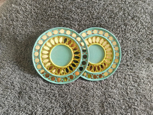 Sea Green Round Tea Light Holders by RNR