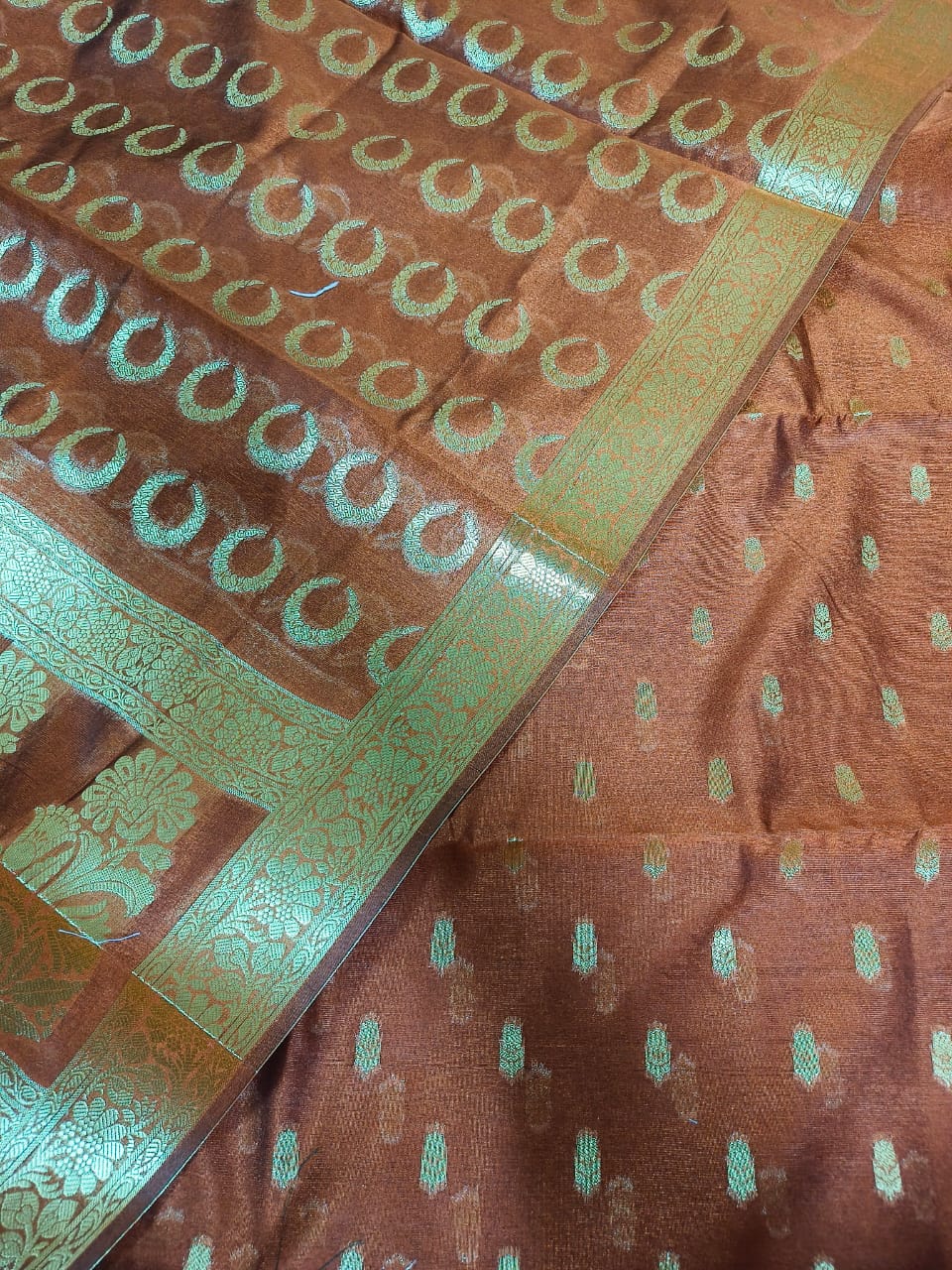 Semi Georgette Banarsi Silk Suit