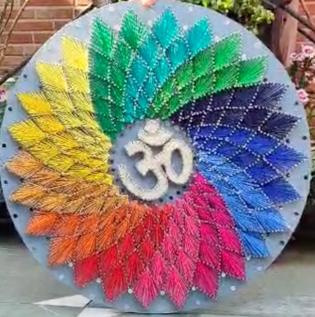 Beautiful Om in String Art by RNR