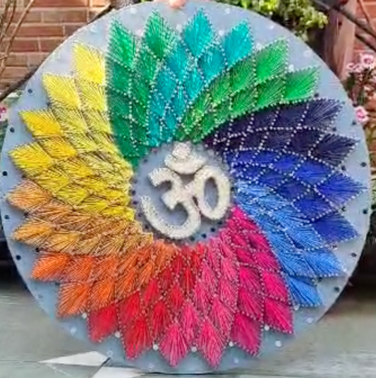 Beautiful Om in String Art by RNR