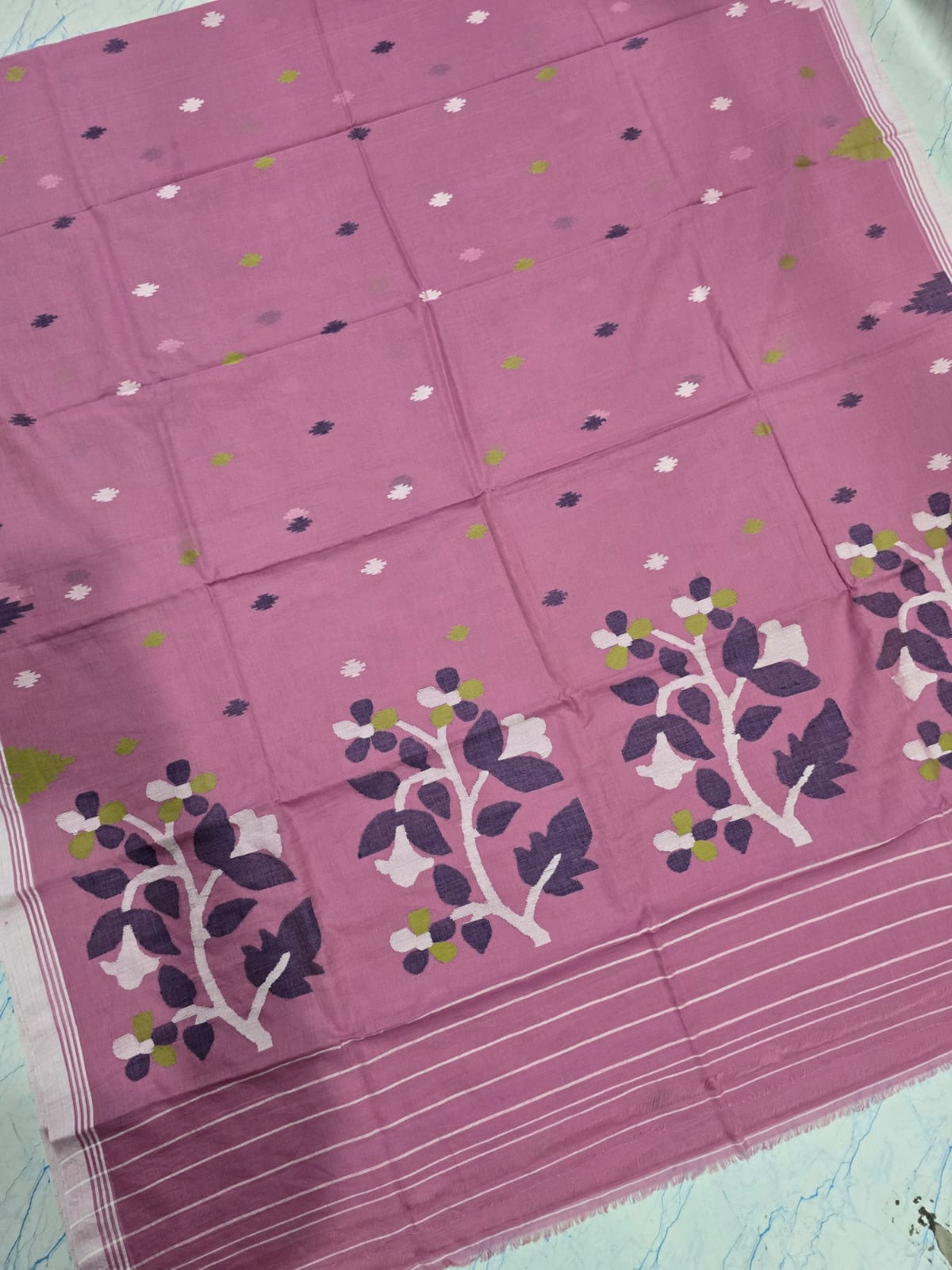 Pure Tantuz Cotton Jamdani Saree by RNR