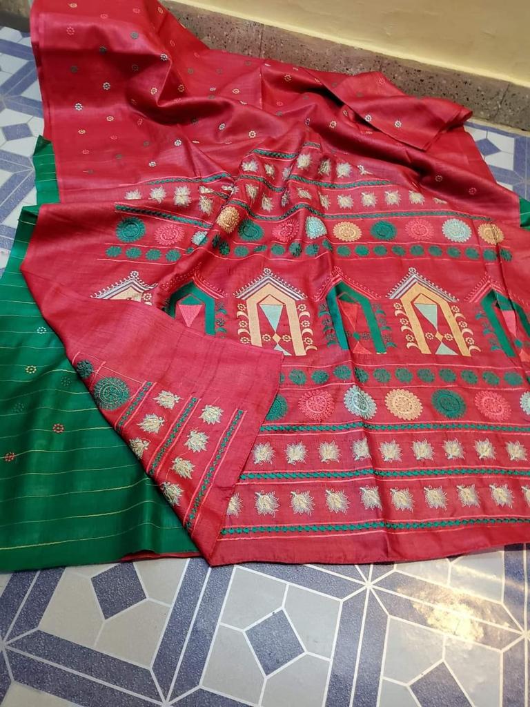 Tussar Silk Saree | Jaipur Design Saree - Indian Traditional Designer Saree By Rank Never Retire