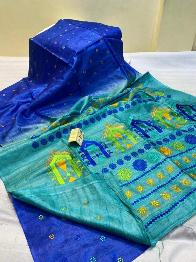 Tussar Silk Saree | Jaipur Design Saree - Indian Traditional Designer Saree By Rank Never Retire