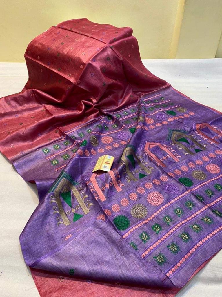 Tussar Silk Saree | Jaipur Design Saree - Indian Traditional Designer Saree By Rank Never Retire