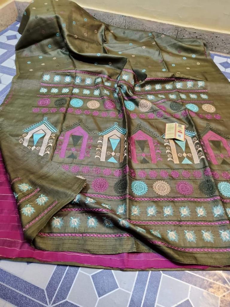 Tussar Silk Saree | Jaipur Design Saree - Indian Traditional Designer Saree By Rank Never Retire