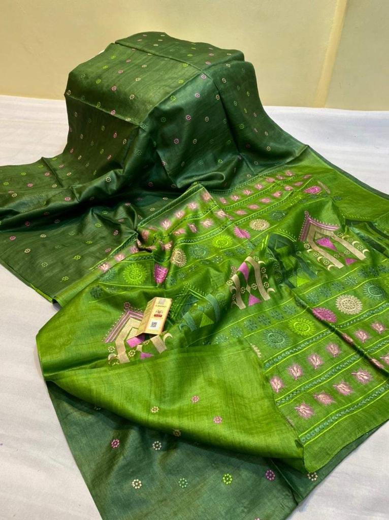 Tussar Silk Saree | Jaipur Design Saree - Indian Traditional Designer Saree By Rank Never Retire