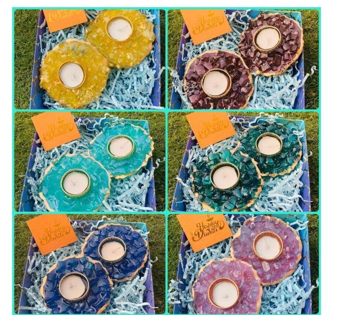 Resin Art Diyas for Diwali by RNR