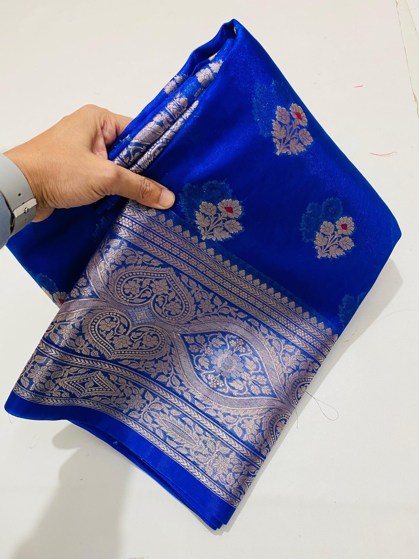 Banaras Bloom Semi-Tissue Soft Silk Saree