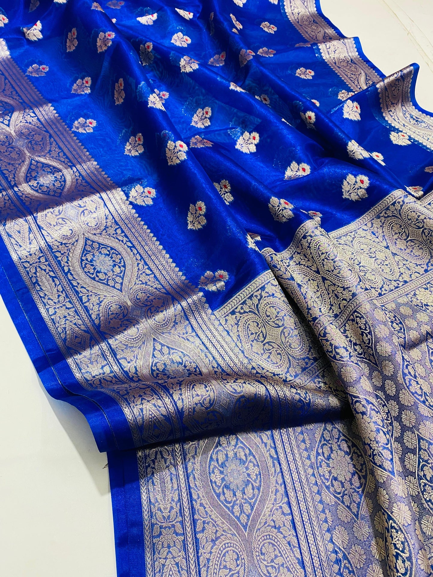 Banaras Bloom Semi-Tissue Soft Silk Saree