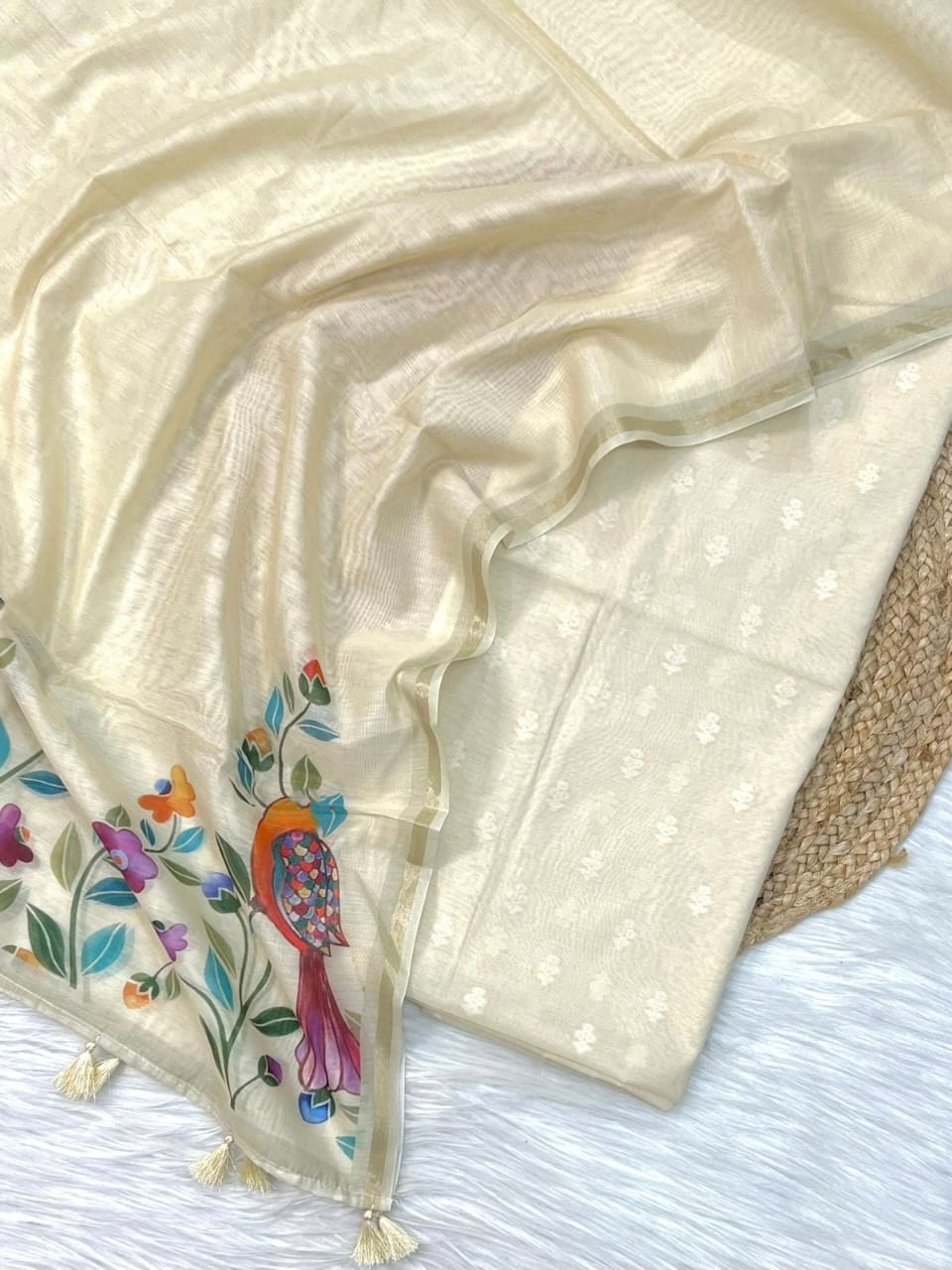 Resham Banarsi Suit with Digital print Dupatta