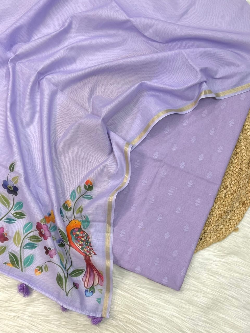 Resham Banarsi Suit with Digital print Dupatta
