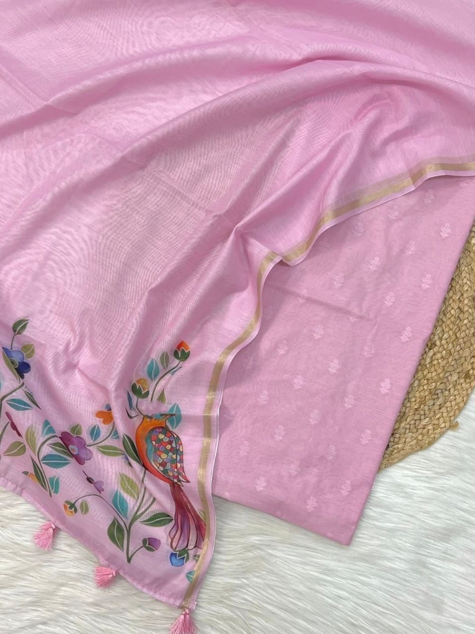 Resham Banarsi Suit with Digital print Dupatta