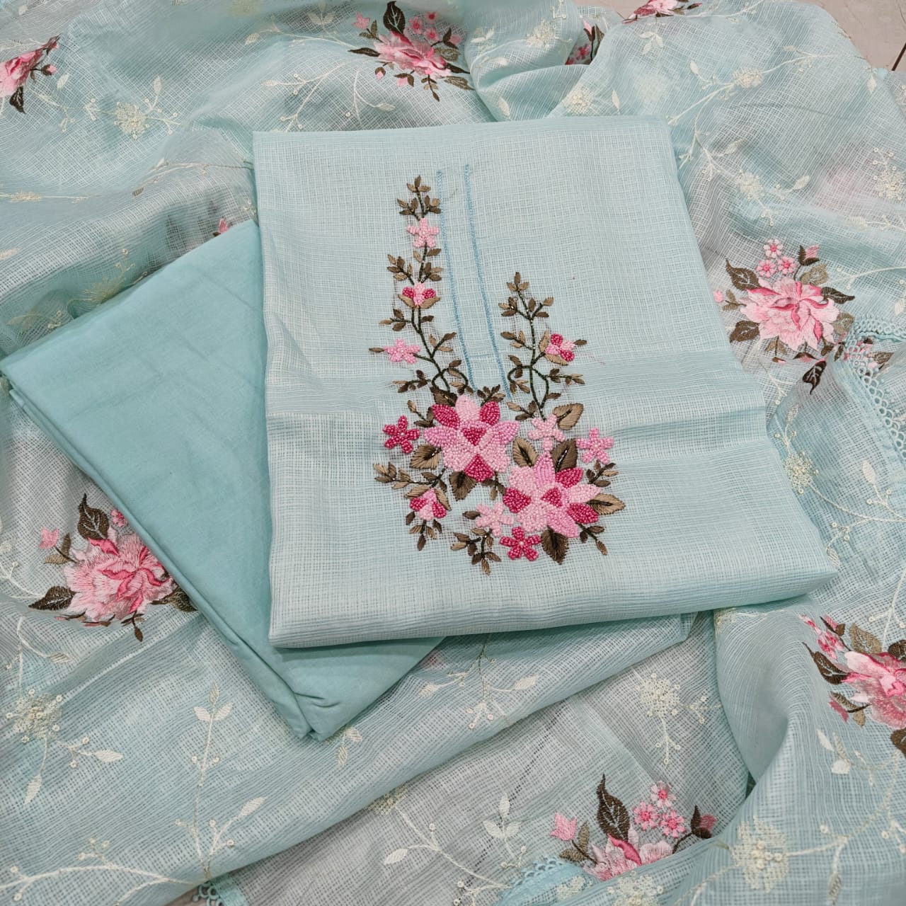 Embroidery Ease Kota Doriya Suit by RNR