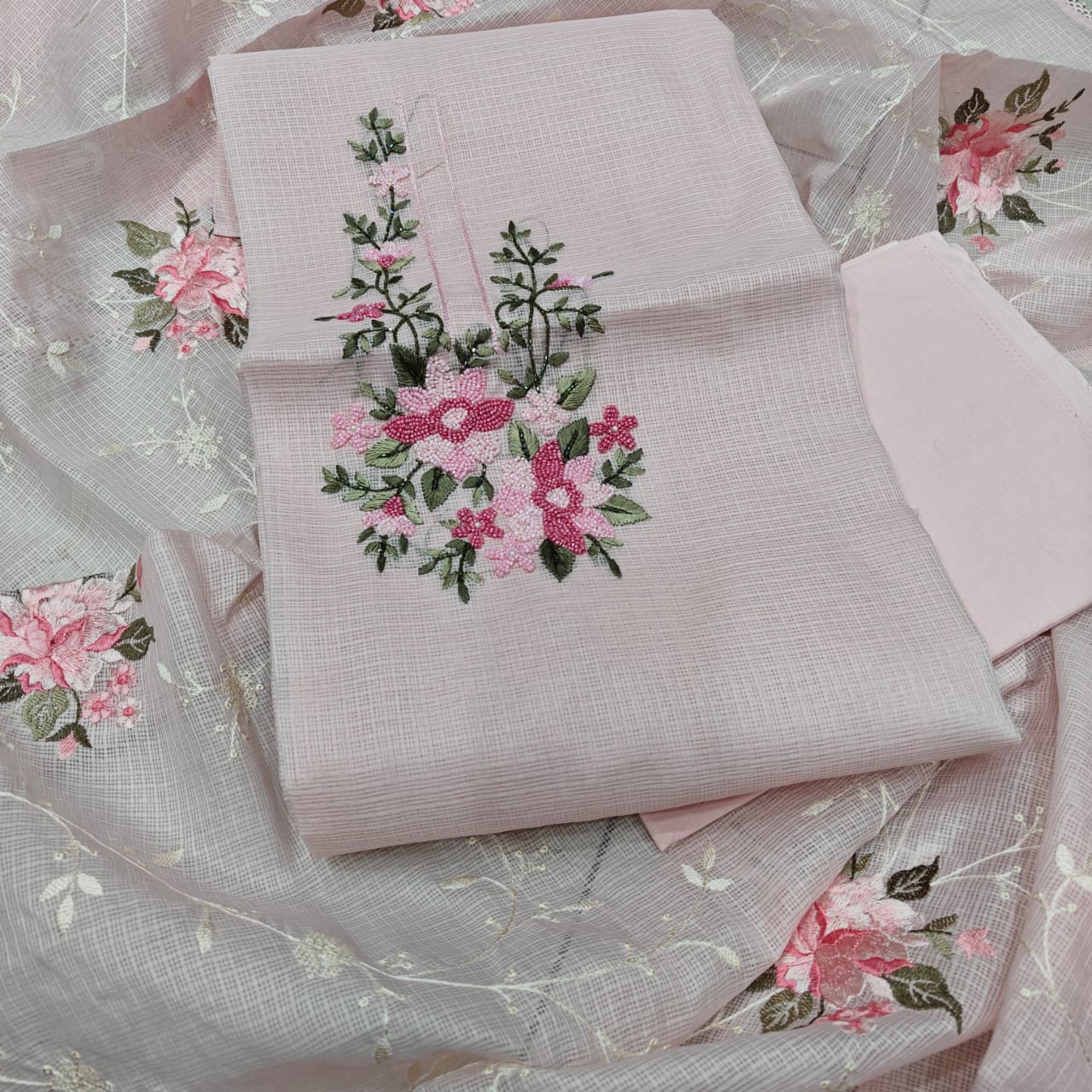 Embroidery Ease Kota Doriya Suit by RNR