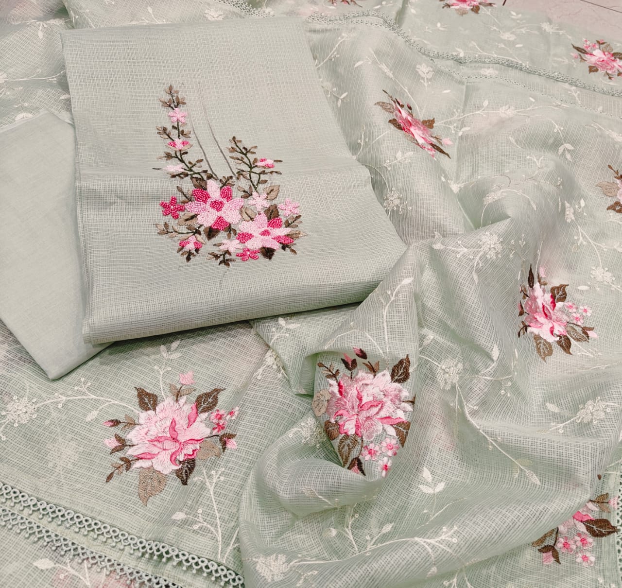 Embroidery Ease Kota Doriya Suit by RNR