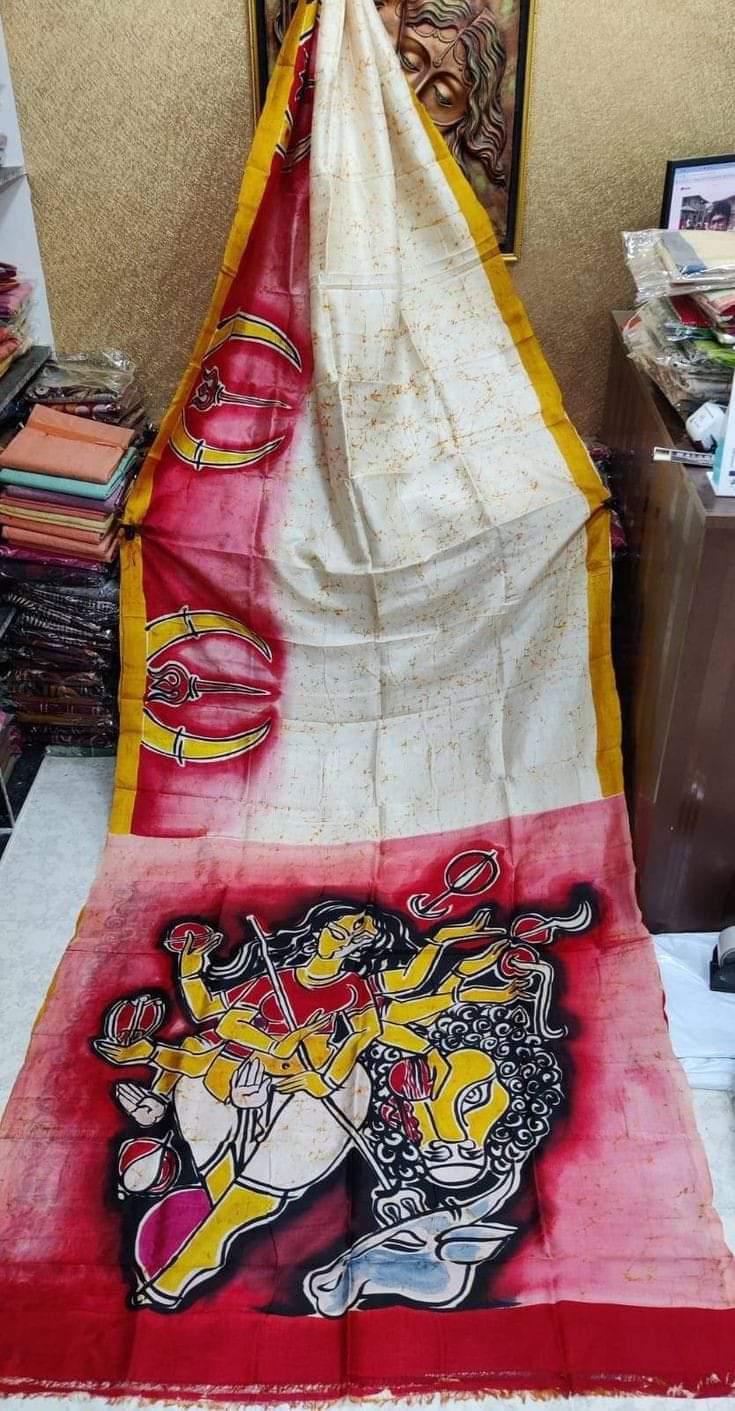 Bishnupuri Silk Handpainted Sarees