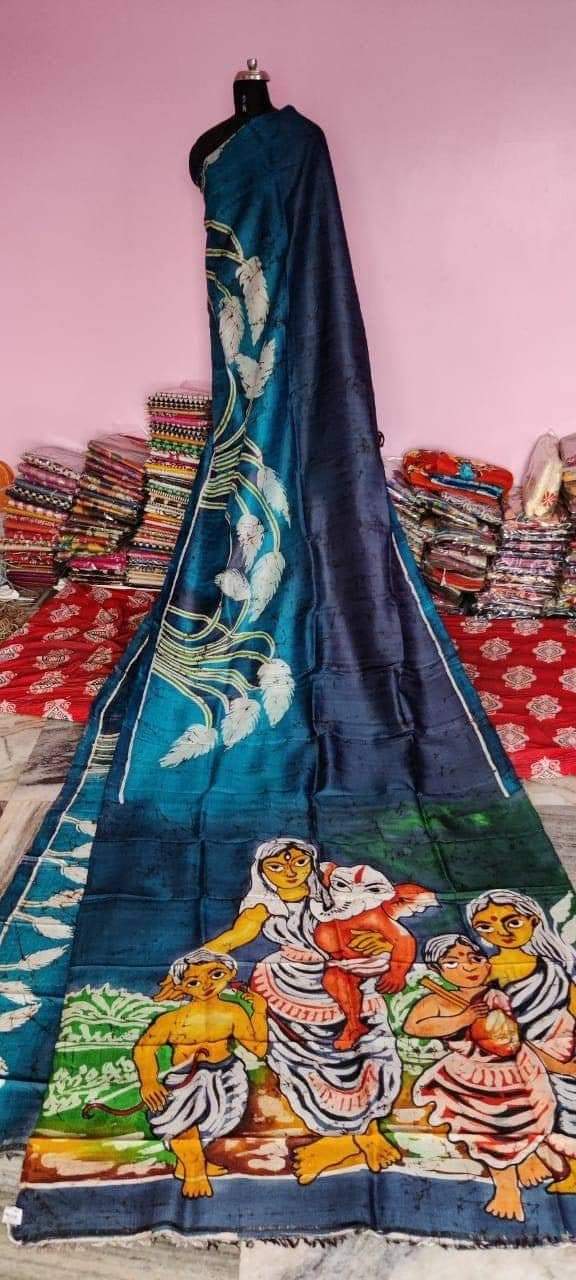 Bishnupuri Silk Handpainted Sarees