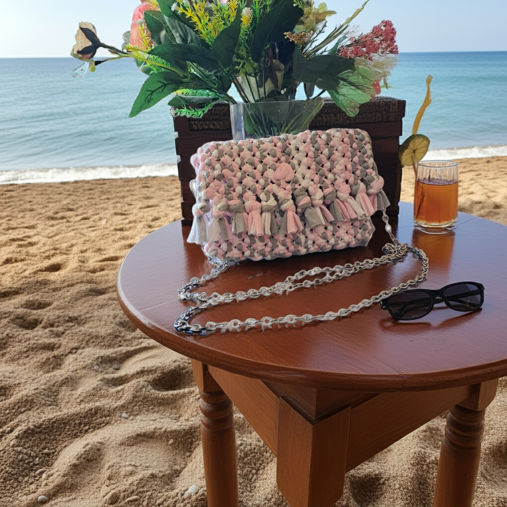 Handmade Macrame Cotton Sling Bag by RNR - RANK NEVER RETIRES
