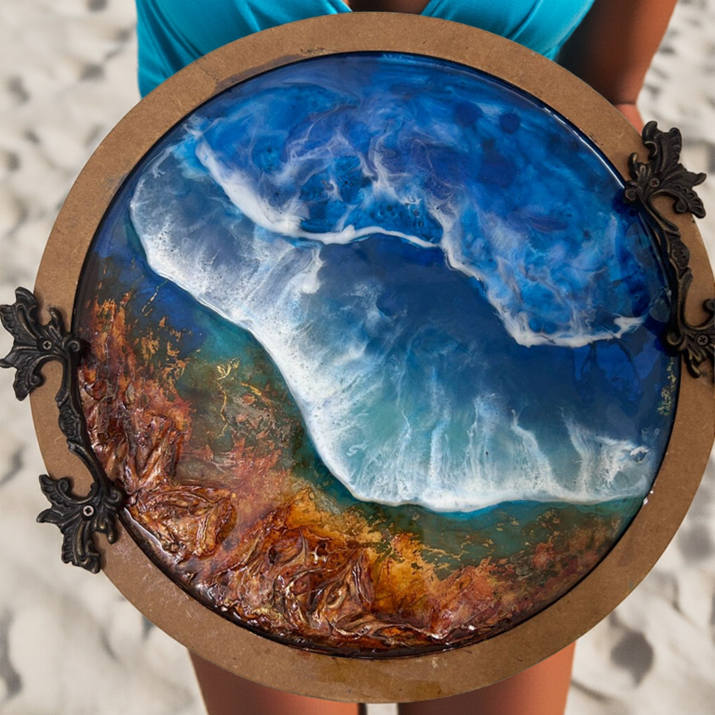 Ocean Theme - Resin Art Tray By Rank Never Retires
