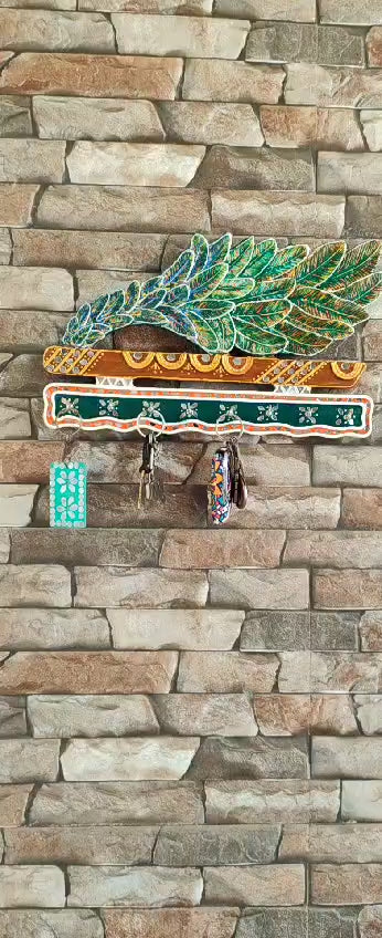 Peacock Feather Key Holder by RNR