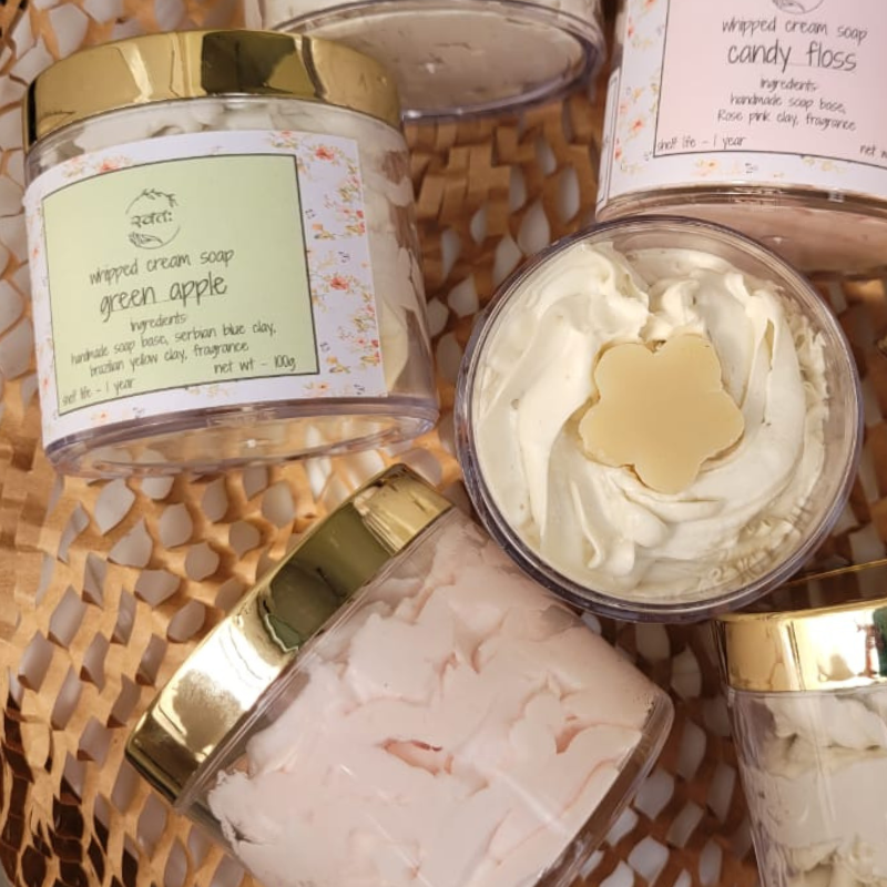 Handmade Green Apple Whipped Cream Soap