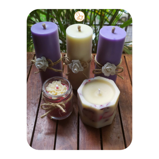 Assorted Candle Hamper - Multiple Fragrances (Pack of 5) By Rank Never Retire 