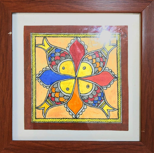 Colorful Acrylic Madhubani Paintings - 10 - RANK NEVER RETIRES