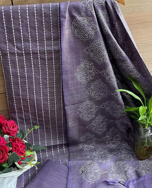 Embroidered Cotton Dupion Suits - RANK NEVER RETIRES
