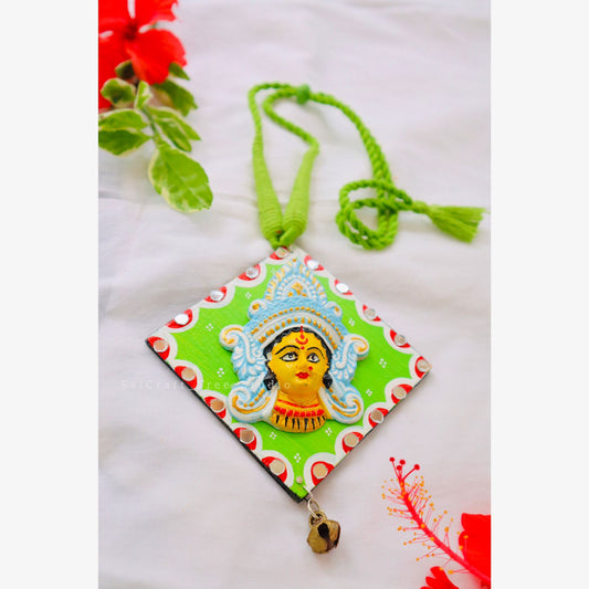Handmade Necklace - Maa Durga Green - RANK NEVER RETIRES