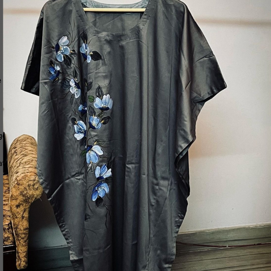 Twilight Handpainted Cotton Kaftaan