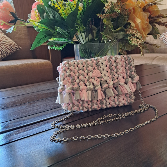 Handmade Macrame Cotton Sling Bag by RNR