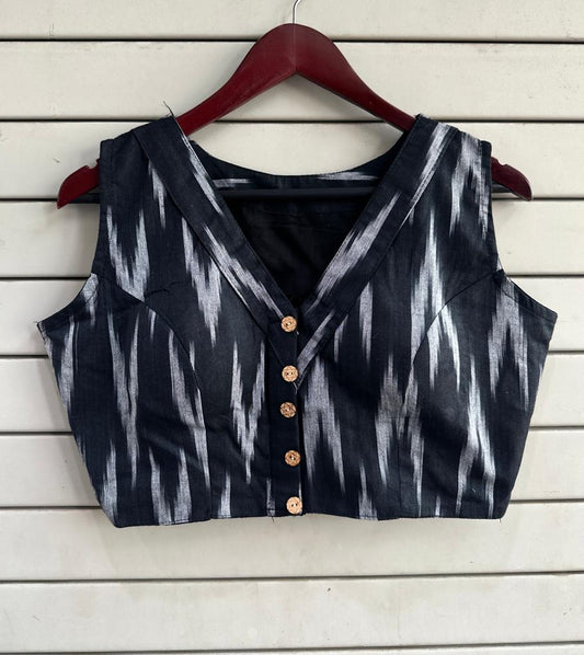 Stylish Ikkat Blouses - Black