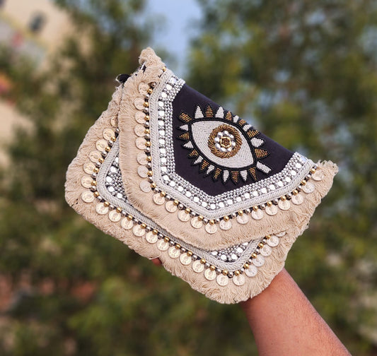 Stylish Jute Sling and Hand Purses - 14
