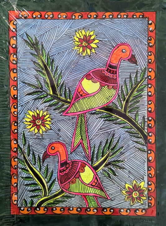 Vibrant Acrylic Madhubani Artwork - 5 - RANK NEVER RETIRES